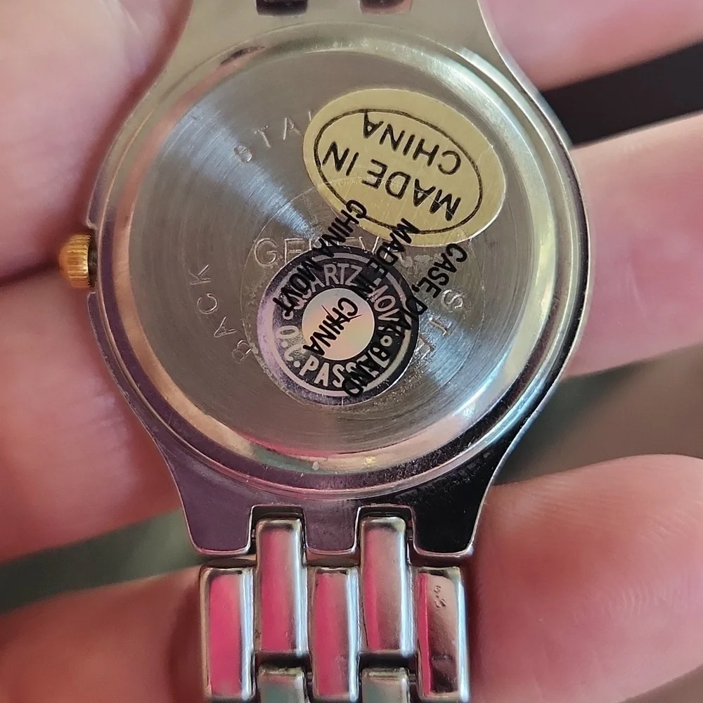 Geneva gold and‎ silver toned watch